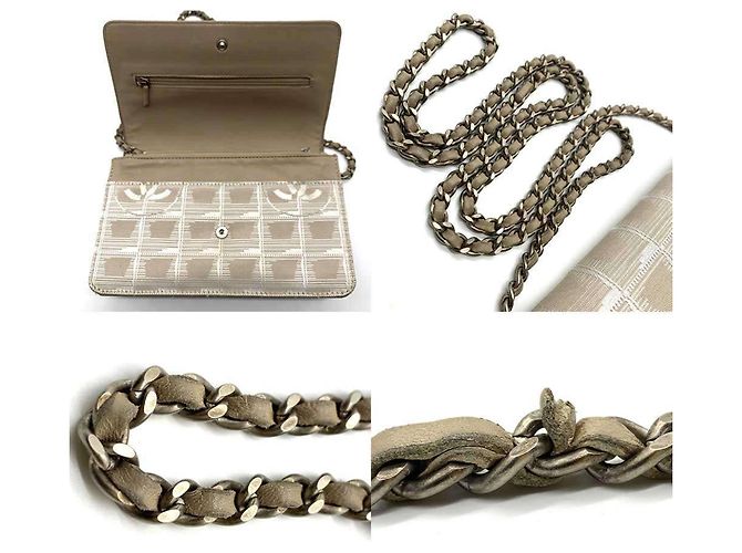 Borsa a spalla con catena della nuova linea di viaggio Chanel Beige - vista 6