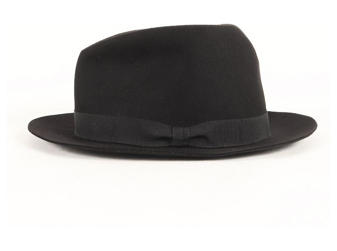 Hermès Black Pork Pie Hat - vista 2