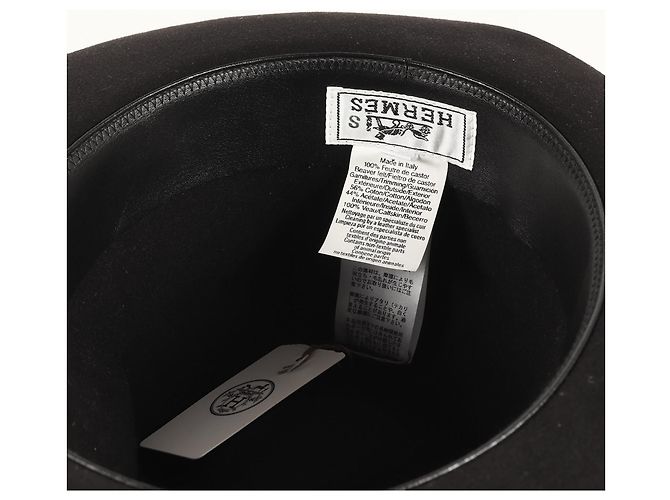 Hermès Black Pork Pie Hat - vista 4