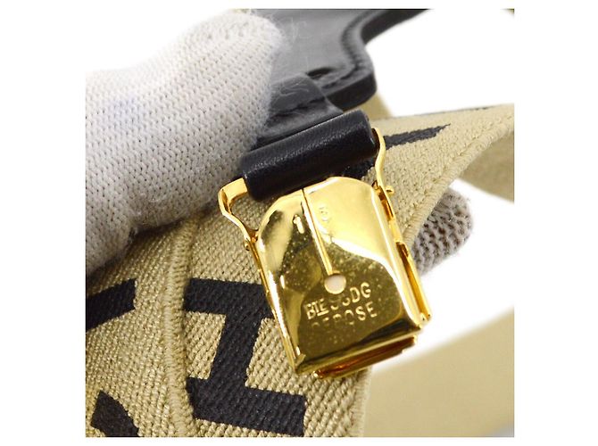 Bretelle in tela con logo Chanel Beige - vista 4