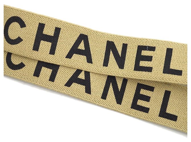 Bretelle in tela con logo Chanel Beige - vista 5