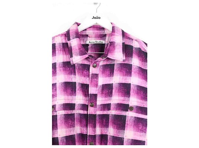 Acne Veste en coton rose - vue 2