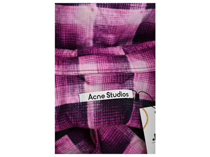 Acne Veste en coton rose - vue 4