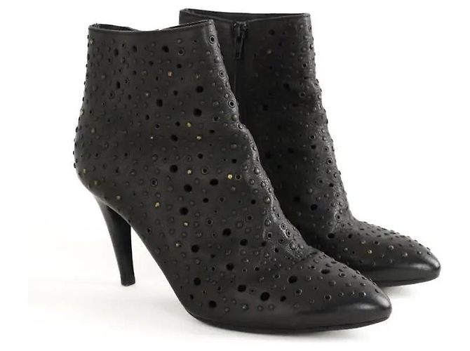Bottega Veneta Botas de cuero negro - vista 3