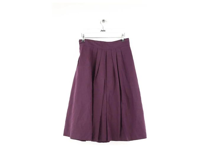 Burberry Falda de lino violeta Púrpura - vista 3