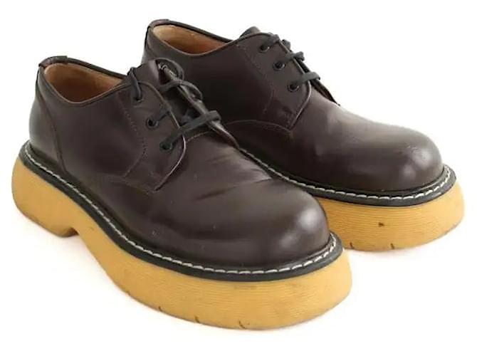 Bottega Veneta Scarpe stringate in pelle marrone - vista 3