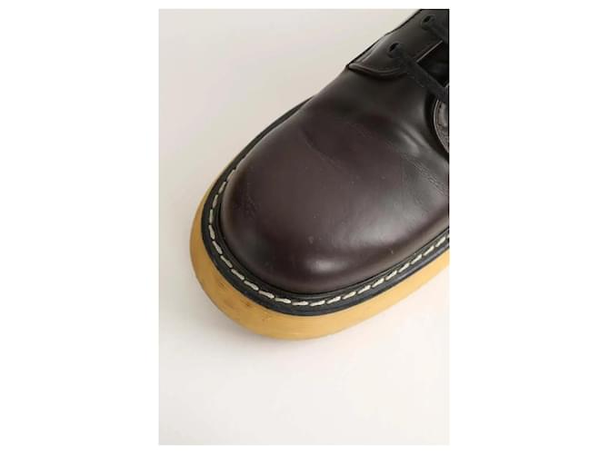 Bottega Veneta Scarpe stringate in pelle marrone - vista 4
