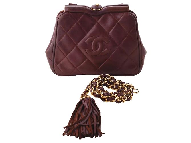Borsa a cintura trapuntata CC di Chanel Marrone - vista 5