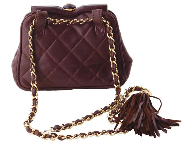 Borsa a cintura trapuntata CC di Chanel Marrone - vista 6