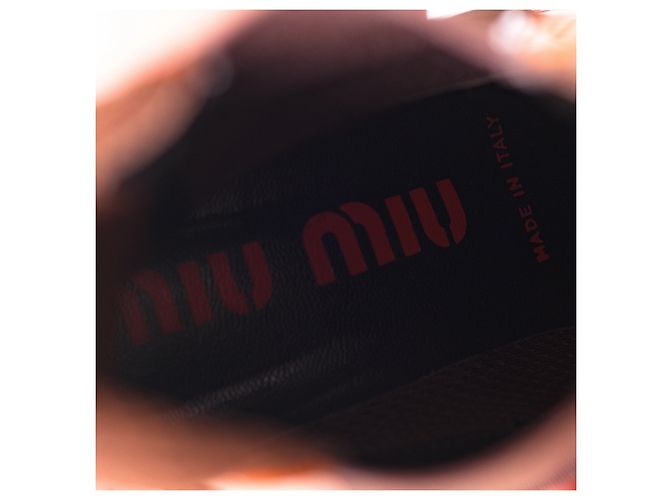 Botines de charol Miu Miu Naranja - vista 4