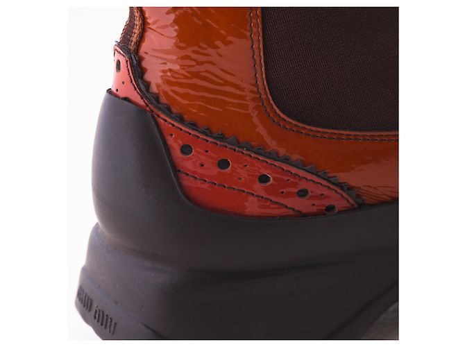 Botines de charol Miu Miu Naranja - vista 5