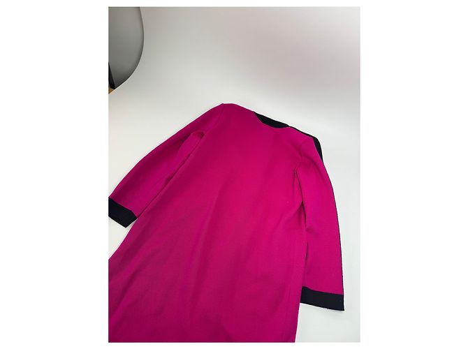 Vintage Yves Saint Laurent Kleid Lila Schwarz M - Ansicht 12