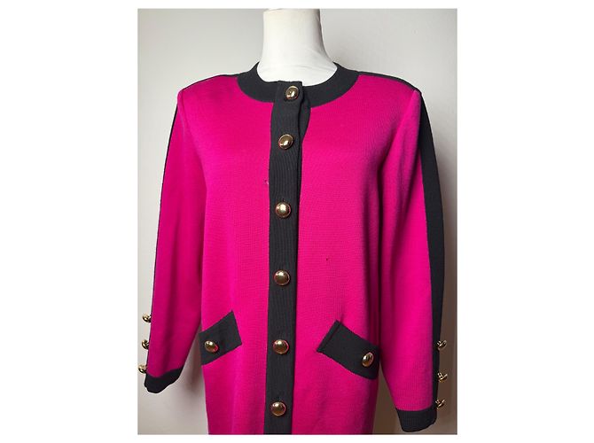 Vintage Yves Saint Laurent Kleid Lila Schwarz M - Ansicht 13