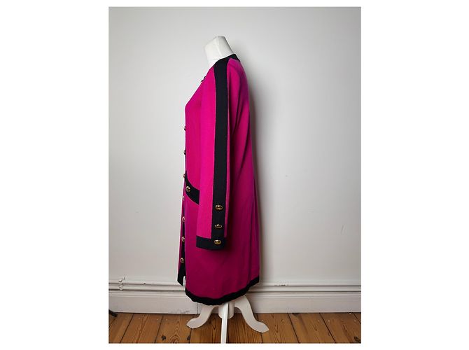 Vintage Yves Saint Laurent Kleid Lila Schwarz M - Ansicht 2