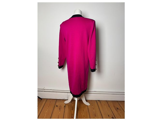 Vintage Yves Saint Laurent Kleid Lila Schwarz M - Ansicht 3