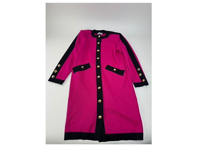 Vintage Yves Saint Laurent Kleid Lila Schwarz M - Ansicht 4