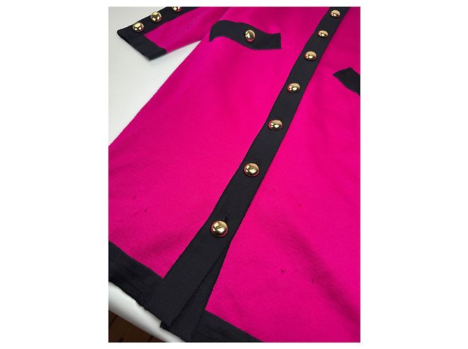 Vintage Yves Saint Laurent Kleid Lila Schwarz M - Ansicht 5