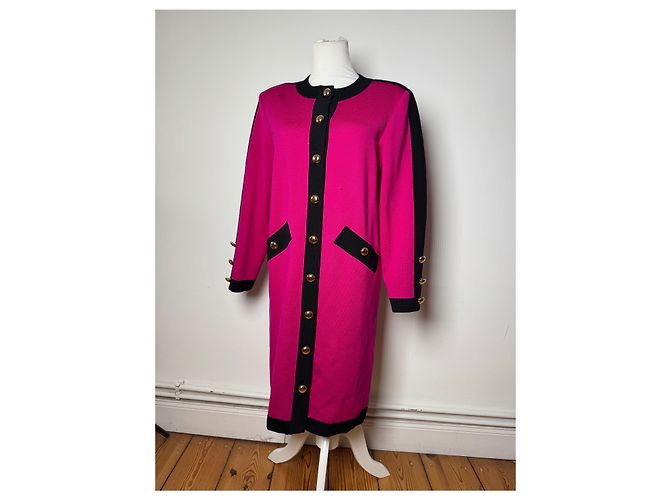 Vintage Yves Saint Laurent Kleid Lila Schwarz M - Ansicht 8