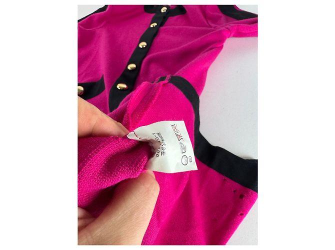 Vintage Yves Saint Laurent Kleid Lila Schwarz M - Ansicht 9