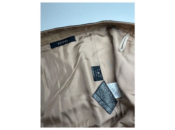 Vintage Gucci Wildlederrock braun 36/S - Ansicht 10