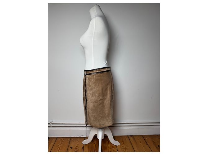 Vintage Gucci Wildlederrock braun 36/S - Ansicht 3