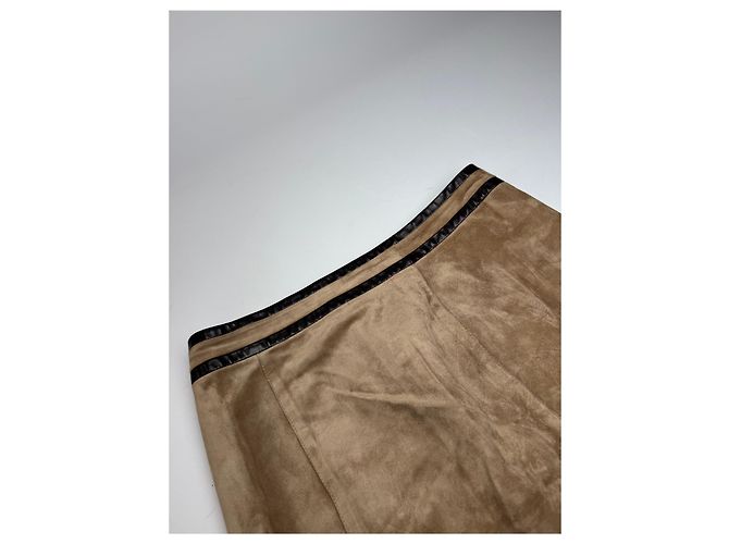 Vintage Gucci Wildlederrock braun 36/S - Ansicht 7