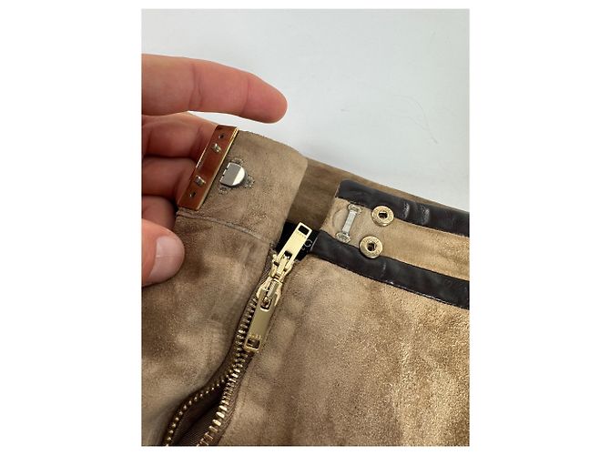 Vintage Gucci Wildlederrock braun 36/S - Ansicht 8