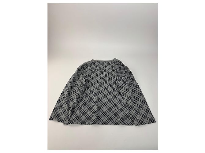 Vintage Burberry Karomuster Rundhals Pullover L Grau Schwarz - Ansicht 11