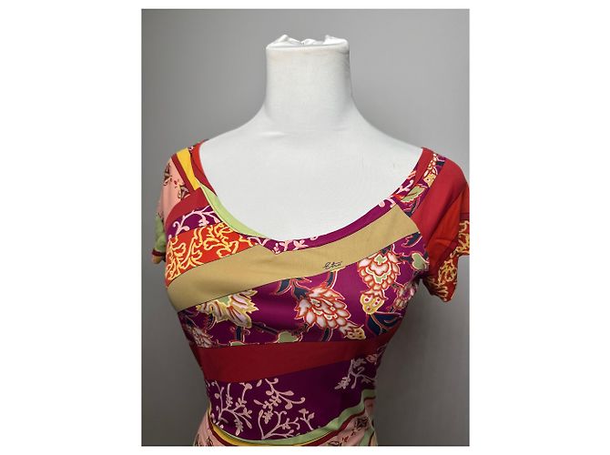 Vintage Etro Viskose Mehrfarbiges Hemd M/L Mehrfarben - Ansicht 2