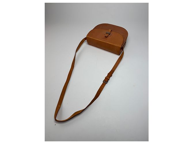 Vintage Courreges Ledertasche braun - Ansicht 10