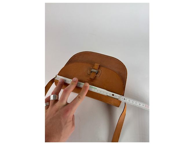 Vintage Courreges Ledertasche braun - Ansicht 11