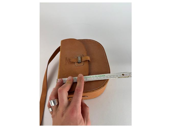 Vintage Courreges Ledertasche braun - Ansicht 12