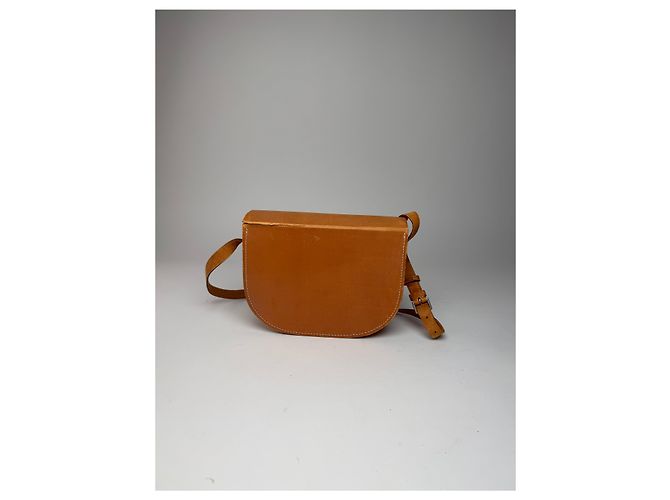Vintage Courreges Ledertasche braun - Ansicht 2