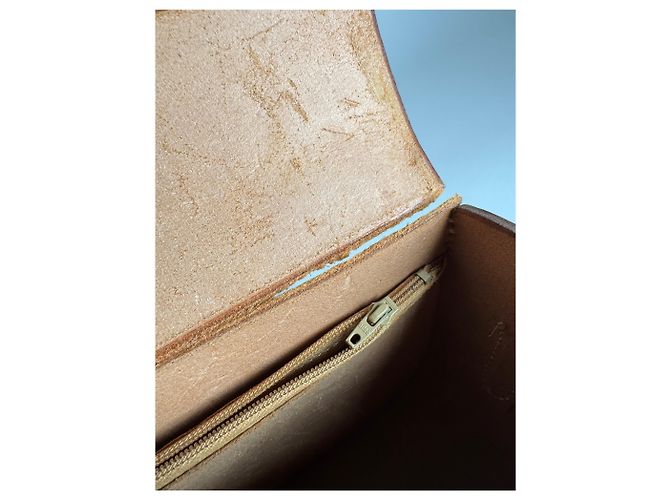 Vintage Courreges Ledertasche braun - Ansicht 4