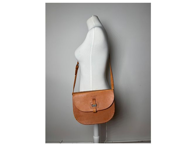 Vintage Courreges Ledertasche braun - Ansicht 5