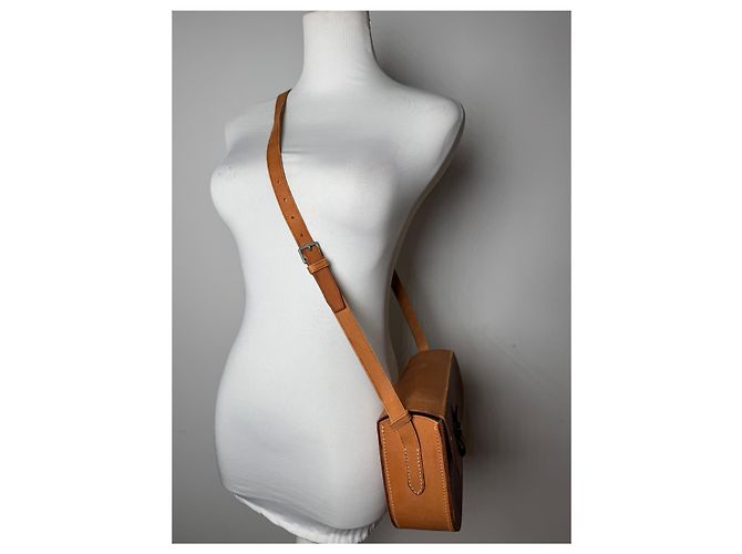 Vintage Courreges Ledertasche braun - Ansicht 6