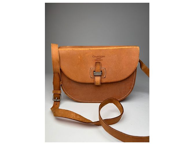 Vintage Courreges Ledertasche braun - Ansicht 7