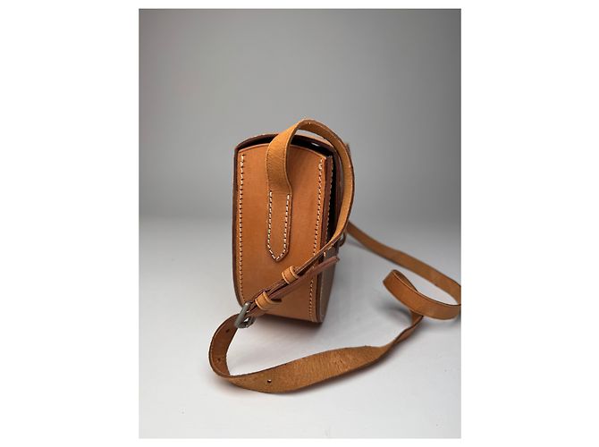 Vintage Courreges Ledertasche braun - Ansicht 8