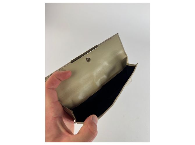 Vintage Gucci Monogramm Leder Geldbörse Weiß - Ansicht 7