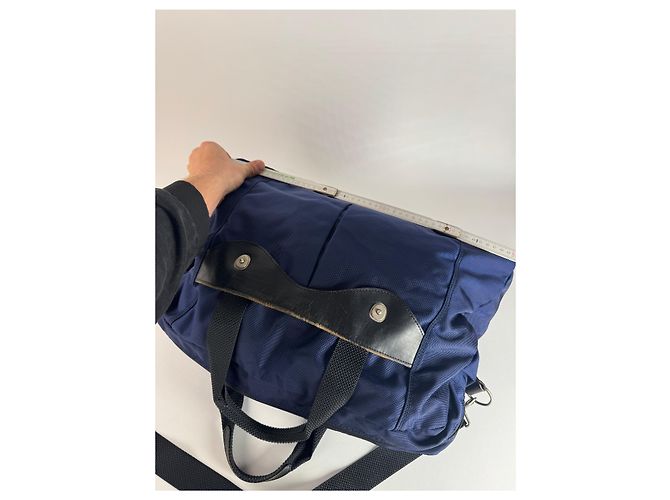 Borsa da viaggio 2Way Vintage Issey Miyake Blu Nero - vista 10