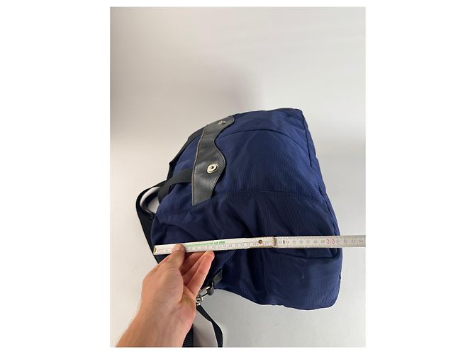 Borsa da viaggio 2Way Vintage Issey Miyake Blu Nero - vista 11
