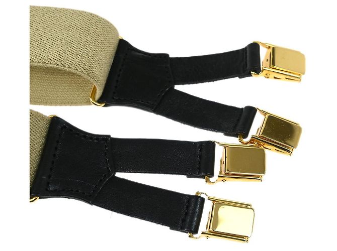 Bretelle in tela con logo Chanel Beige - vista 6