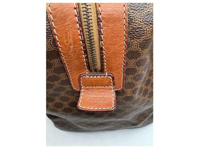 Céline Vintage Celine Paris Triomphe Monogram Reisetasche braun - Ansicht 7