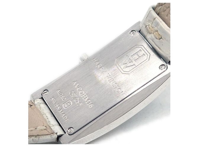 Harry Winston Avenue C Quartz Ouro Branco e Aligátor com Bisel de Diamantes e Madrepérola 19 - vista 2
