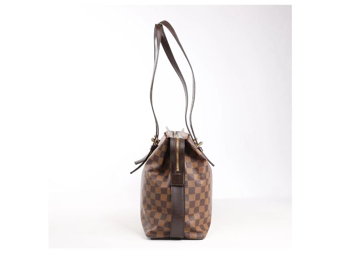 Borsa a Spalla Louis Vuitton Chelsea Damier Ebene in Marrone N51119 - vista 3