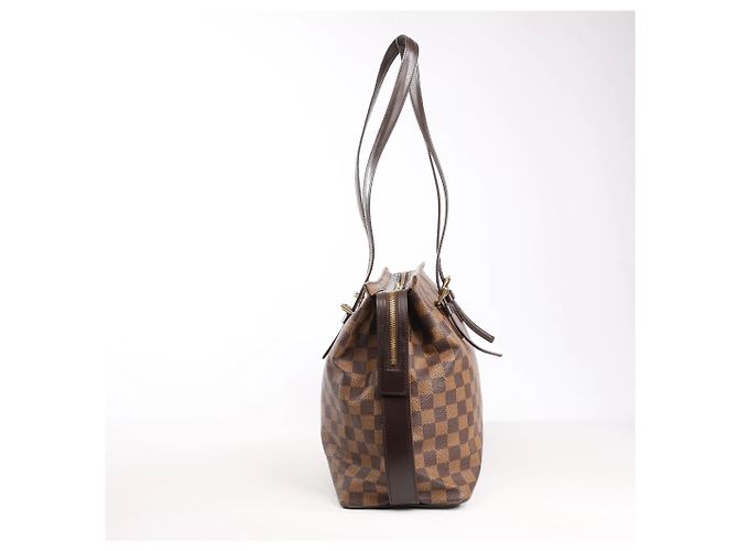 Borsa a Spalla Louis Vuitton Chelsea Damier Ebene in Marrone N51119 - vista 5