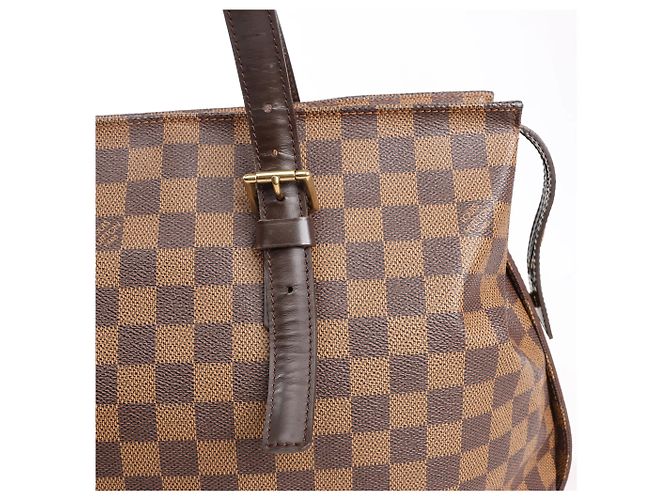 Borsa a Spalla Louis Vuitton Chelsea Damier Ebene in Marrone N51119 - vista 6