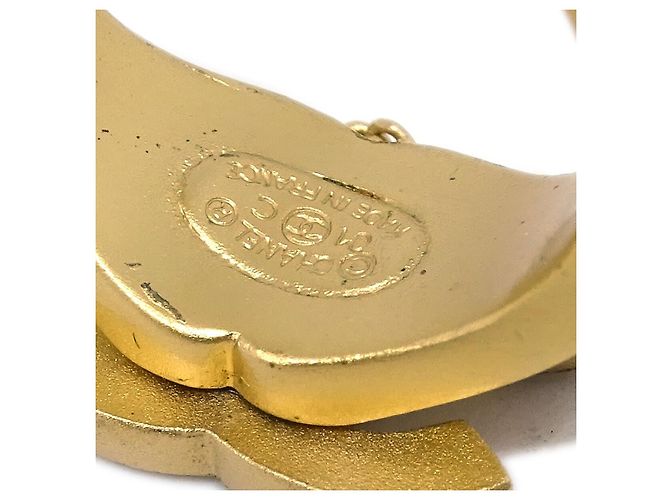 Bangles Chanel Logo con catena CC Metallo con Cristallo D'oro - vista 4