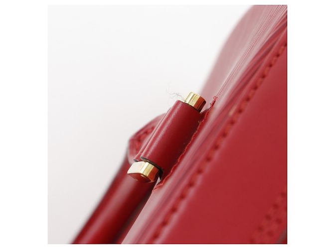 Borsa Louis Vuitton Sablon in pelle Epi rossa Rosso - vista 11