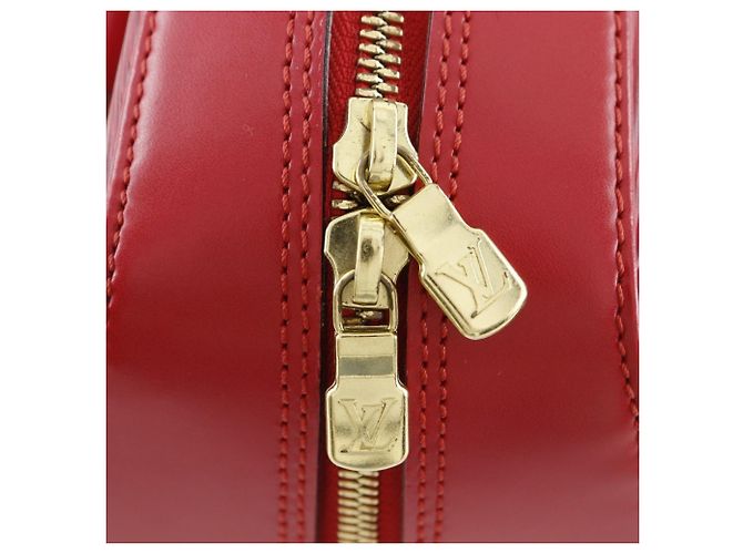 Borsa Louis Vuitton Sablon in pelle Epi rossa Rosso - vista 12